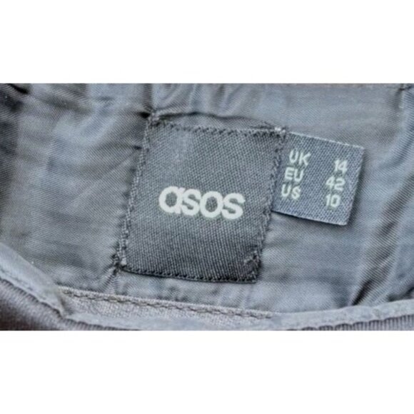 Asos Womens Black Pleated Midi Skirt Size 10 Polyester Blend Office Wear Casual - Picture 5 of 6